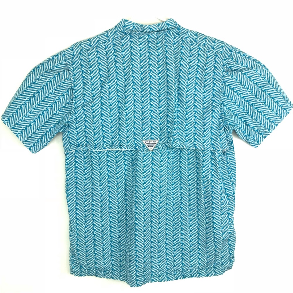 PFG S/S Vented Button Up Fish Bones Fishing Shirt - Picture 2 of 8